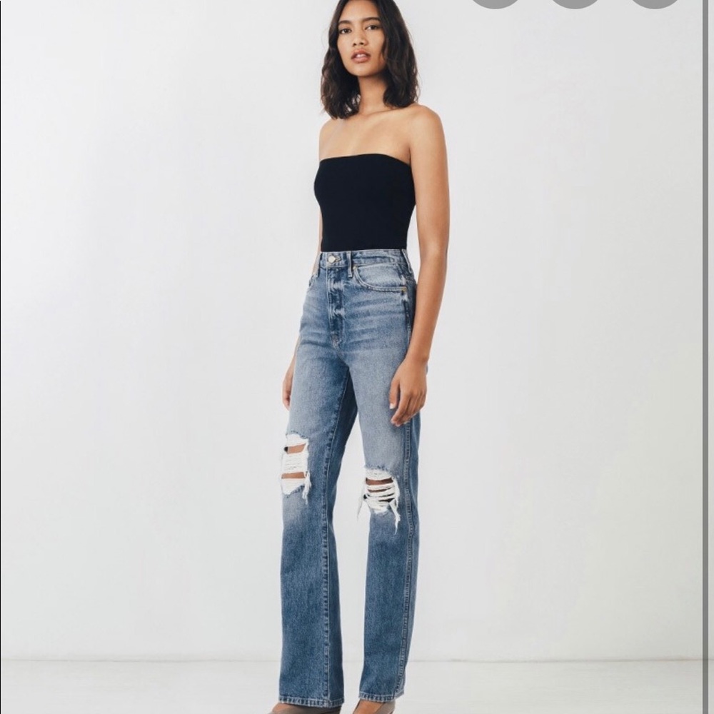 Khaite Danielle Distressed High Rise Stovepipe 25